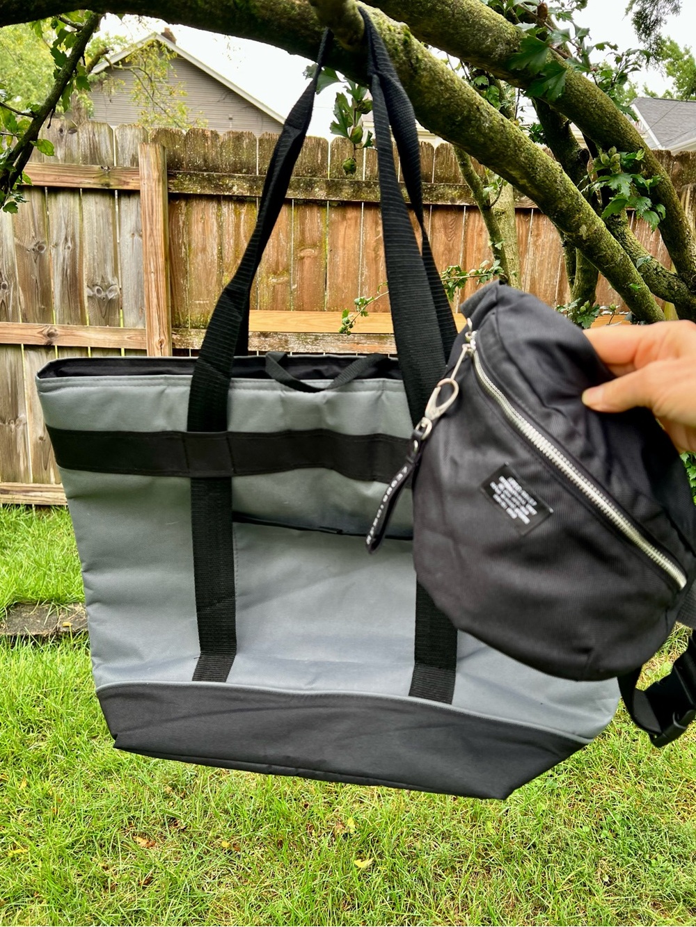 Bundle 2 Totes Travel Outdoor Creative Green Life Insulated Cooler H&M Fanny Bag